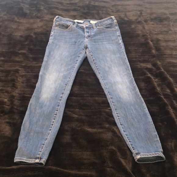 Pilcro and the Letterpress Denim - Pilcro by Anthropologie high rise denim legging blue jeans w front & back pocket